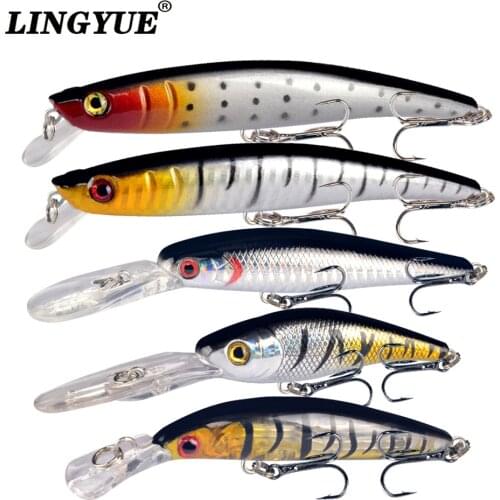 New 5pcs/Set Fishing Lures Mixed 5 Different Style Minnow Model High Quality Carp Wobblers Fishing Tackle Artificial Hard Bait