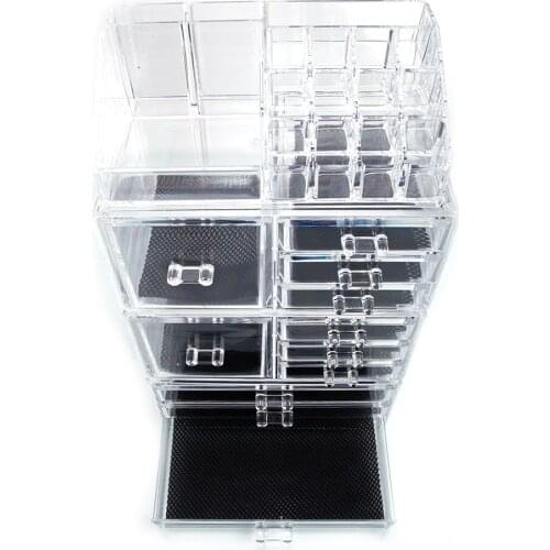 Storage SF-1122-10 4Pcs / Set Plastic Transparent Cosmetics Rack190812307