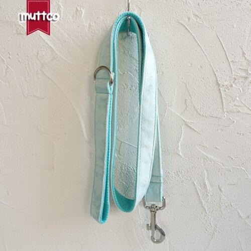MUTTCO unique design fashionable bow tie handmade dog leash THE AQUA dog leash 5 sizes UDL111