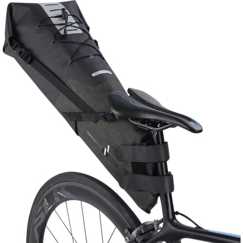Waterproof Bicycle Saddle Bag 12L Big Capacity high quality 600D polyester Bike Seatpost Bag MTB Cycling Rear Seat Bag New Good