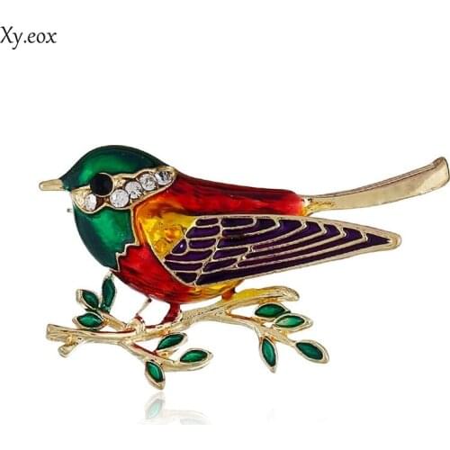 Vivid Enamel Swallow Shape Brooch Pins Coat Dress Badge Bird Animal Brooches