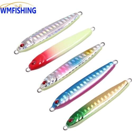 1PC 5g/7g/10g/14g/21g Sinking Jigbait Fishing Lure Metal Bait Ocean Boat Trolling Jigs Blade Glow 1 Piece Sale Peche