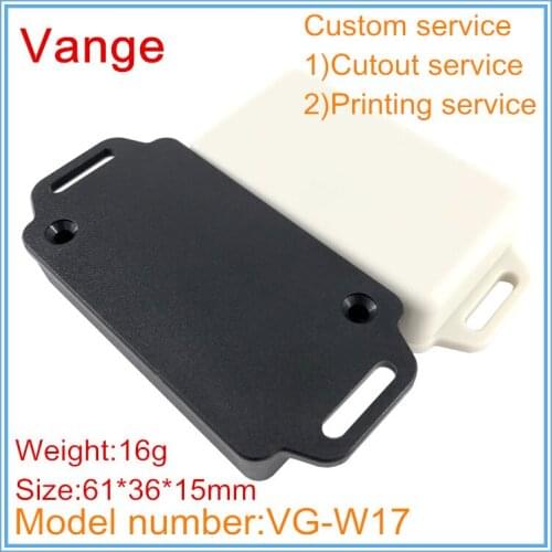 10pcs/lot electronic wall hanging enclosure ABS plastic material project case shell 61*36*15mm for PCB sensor