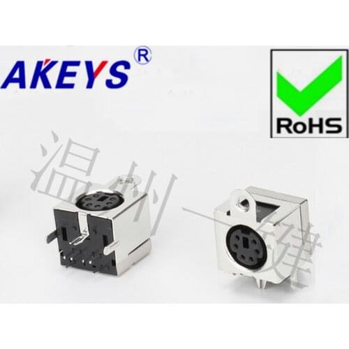 10PCS MDC-6-18 square keyboard plug DIN socket S terminal full package 6-pin six-core socket mother head