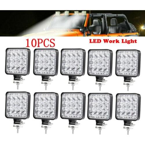 10pcs led bar Worklight 48W 12V 24V for car 4x4 ATV Truck Jeep UTV SUV Boat off road car accessories lights led bars IP67