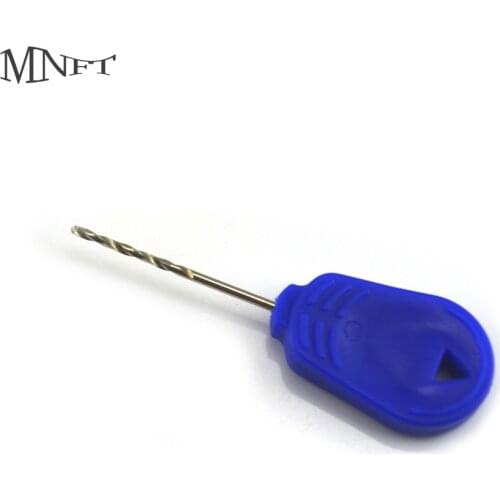 MNFT 2Pcs Mini Blue Handle Bait Drill Fishing Tackle Hair Rig Carp Tools