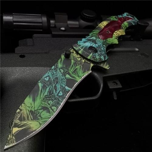 21CM (8.3') 58HRC Folding Knife Pipe Cutter Pocket Knives Tactical Camping Outdoor Steel Blade Camping EDC Tool Knifes