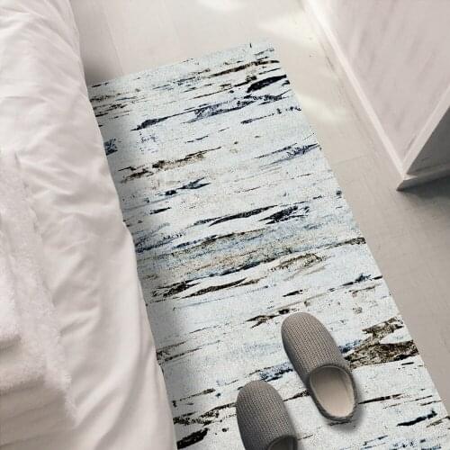 3D Art False Carpet Wall Floor Stickers Home Decal Non-slip PVC Sticker Gray 60x120cm