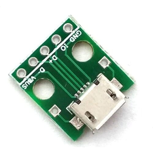 5 Pcs Micro USB Turn Dip Interface Seat 5V Power Supply Converter Board