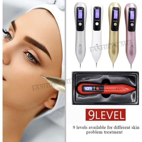 9 Level LCD Plasma Pen LED Lighting Laser Tattoo Mole Removal Machine Corn Wart Dark Spot Remover Face Care Skin Tag Removal
