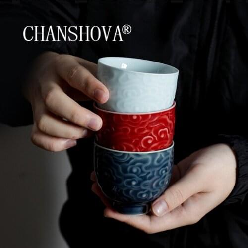CHANSHOVA 100ml Traditional Chinese retro style Ceramic teacup Chinese Handmade porcelain coffee cups Tea set H545