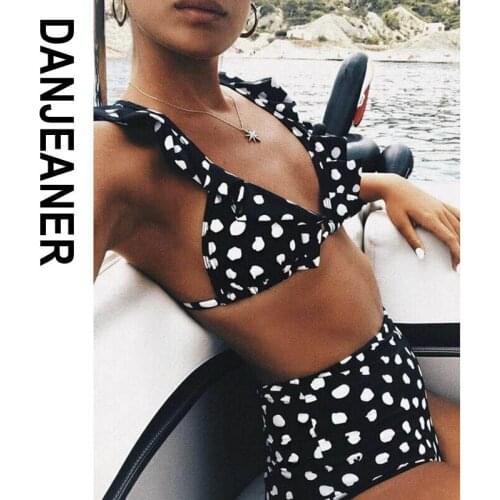 DANJEANER Swimwear With Ruffles