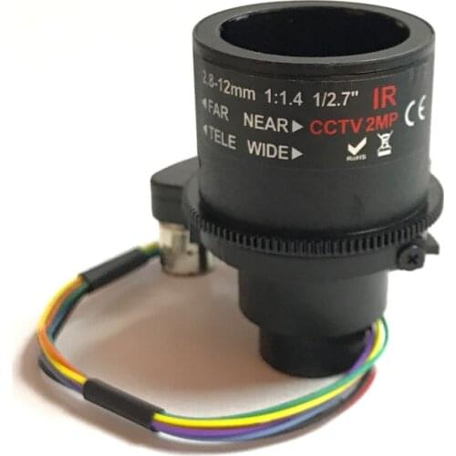 F1.4 1/2.7" 2.0mp 2.8-12mm motorized varifocal zoom cctv camera lens for cctv home security camera Smart security SL-2812MFZ3