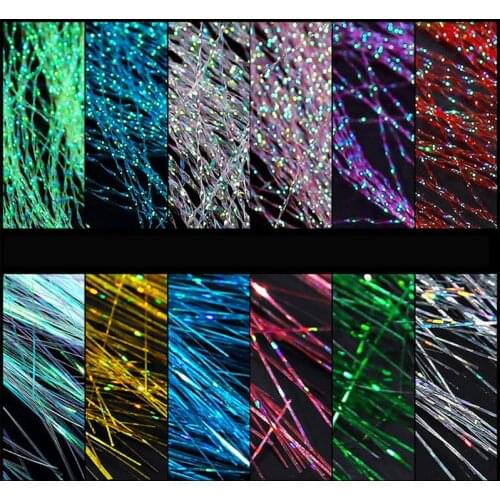 Fluorescent Silk Nail Art Decorations (100pcs/box )3D Glitter Filament DIY Nails Designs Neno Holographic Manicure Accessories
