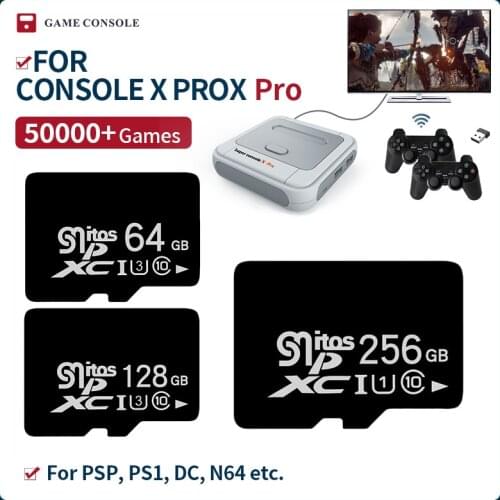 Game Card Suitable for Super Console x Pro For PSP/N64/DC/PS1 Games Built-in 50+ Emulators Built-in 50000+Games