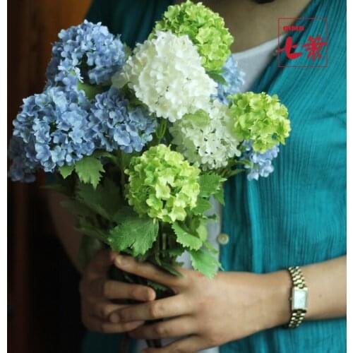 Simulation Summer Hydrangea 70cm Lucky Flower Living Room Flower Arrangement Home Decoration Flowers