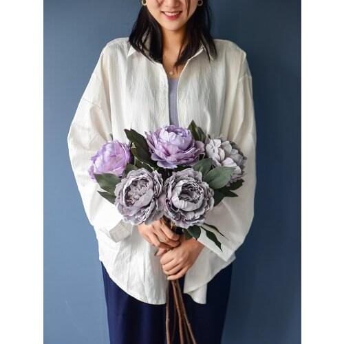 Stimulation Peony Fake Bouquet Artificial Flower Decoration Living Room Decoration Flower Wedding Holding Flowers Tv Cabinet