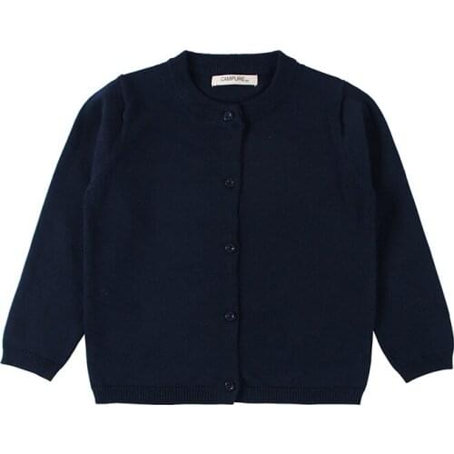 2020 Christmas New Autumn And Winter Sweater For Girl Candy Color Cardigan Solid Color Small Cardigan Children Sweater 2-6 Years