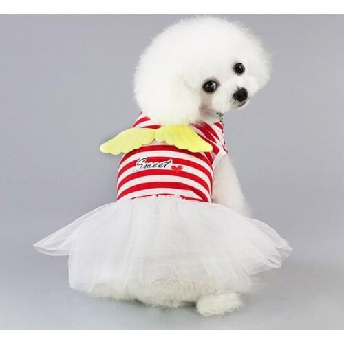 Sweet Dog Dress Angel Pet Cat Dress for Dogs Soft Pets Dogs Clothing for Small Dogs Dresses Chihuahua Shih Tzu Pet Cat Dresses