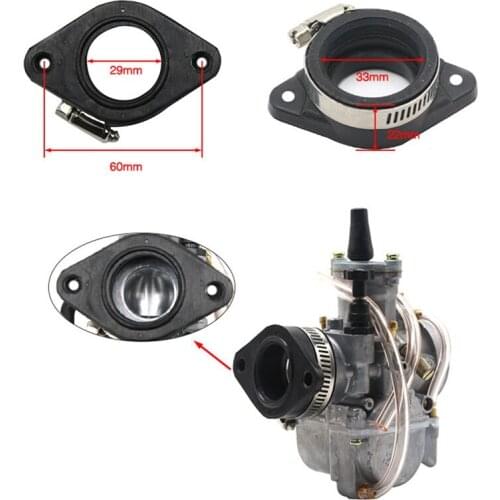 Motorcycle Carburetor Manifold Interface Flange Adapter Carb Manifold Boot For PWK28-34mm Carburetor UTV ATV UAZ UTE