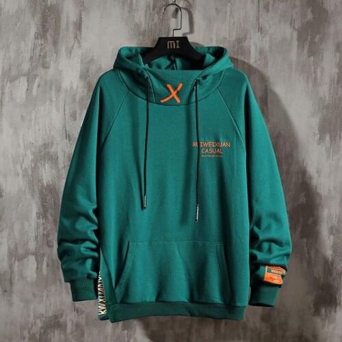 Men Hoodie Pullover 2021 New Fashion Sweatshirts Japanese Retro Hooded Outwear