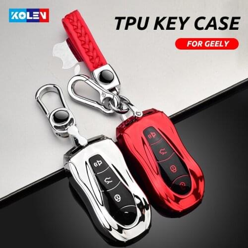 Soft TPU Car Remote Key Full Case Cover Holder Shell Fob For Geely New Emgrand GS X6 SUV EC7 PRO Boyue Car Smart Key Accessories