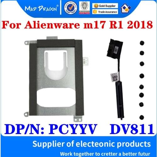 New SATA Hard Drive Cable PCYYV 0PCYYV SSD HDD Caddy Bracket Carrier 0DV811 DV811 For Dell Alienware M17 R1 ALW17M AWM17 2018