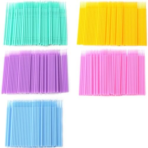100Pcs Disposable Individual Lash Removing Micro Brush Eyelash Extension Tools New