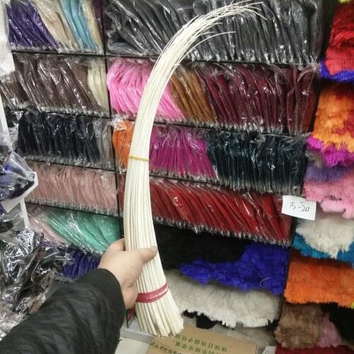 Wholesale Beautiful Gorgeous 10 pcs Beige Ostrich feathers spine 16-20inch/40-50cm diy holiday party supplies