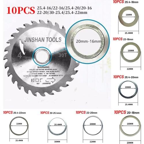 10pc Saw Cutting Washer Inner Hole Adapter Ring Blades Aperture Change Washer For Cutting Metal Wood Saw Blade Reducer Ring
