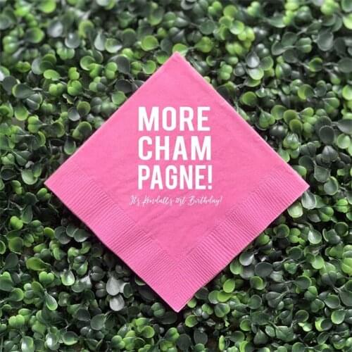 Custom 21st Birthday Napkins More Champagne Its My 21st Birthday Napkins, Personalized Happy 21st Birthday