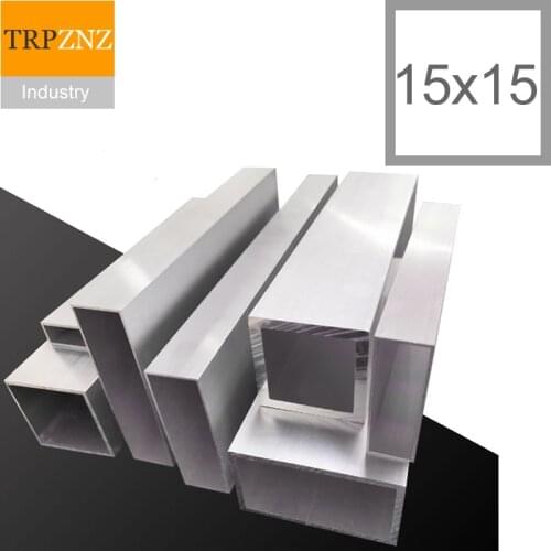 Aluminum alloy square tube profile,15x15mm,1mm 2mm thick,Aluminum alloy rectangular pipe,Model bracket, decoration materials