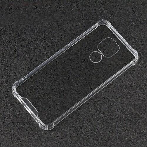 50PCS/LOT,Shockproof Clear Transparent PC Back TPU Bumper Scratch Protection Case for Motorola Moto G9 Play,free shipping by DHL