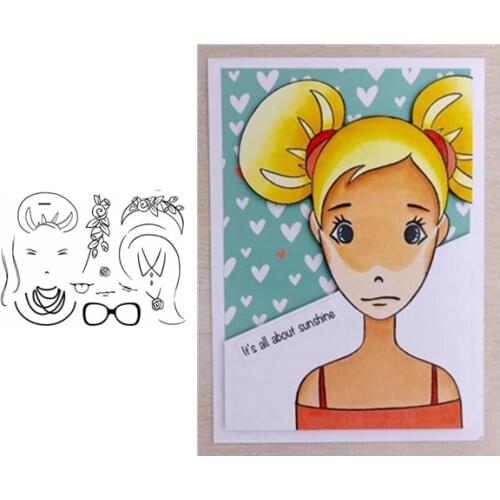 Girl Transparent Clear Stamps for DIY Scrapbooking/Card Making/Kids Christmas Fun Decoration Supplies