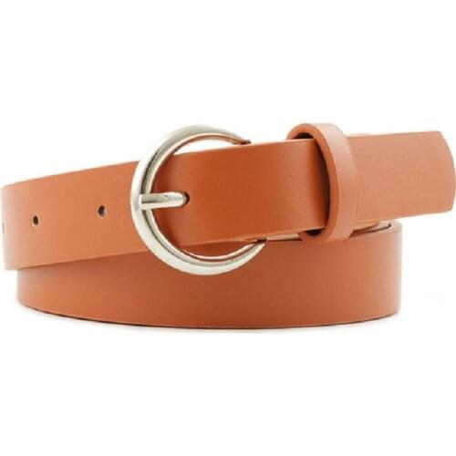 Women High Quality Leather PU Belt Leisure Ladies Pin Metal Buckle Waist Belt Wild Dress Jeans Decorative Female Waistband Z20