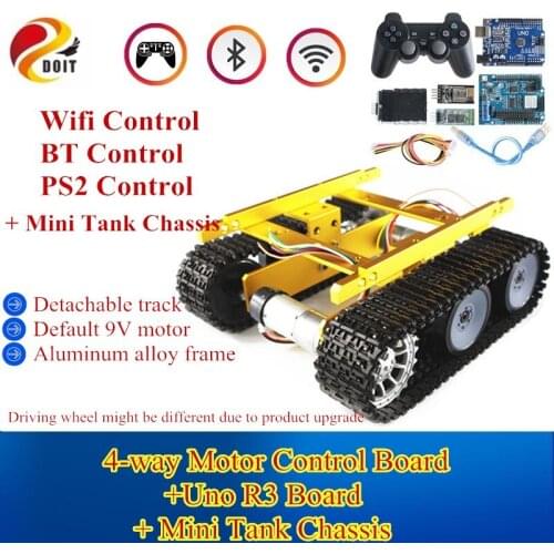 Wifi Control Robot Tank Car Chassis Handle Control TP100 Tracked Clawler DIY Toy Robot Remote Control Smart Chain Vehicle BT