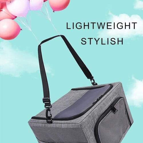 Gray Mesh Waterproof Breathable Travel Folding Pet Bag for Car