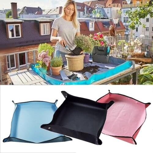 Three Sizes Gardening Potting Mat Square Gardening Mix Soil Lock Plant Change Thicken Pad Reusable Waterproof Basin Land Cushion
