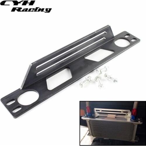 Universal Aluminum CNC 90-Degree Angle Oil Cooler Kits Mounting Bracket