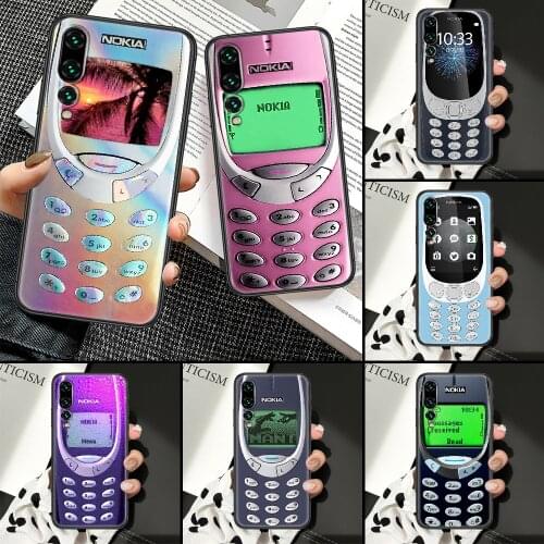 Funny Nokia Phone Case For Huawei P Mate P10 P20 P30 P40 10 20 Smart Z Pro Lite black pretty cover painting bumper 3D back
