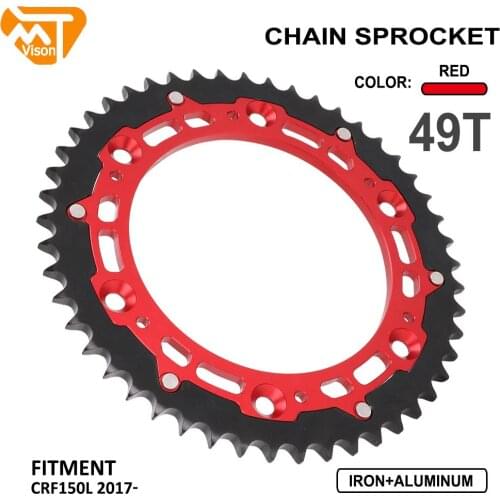 CNC 49T Rear Chain Sprocket For HONDA CRF150L CRF 150L 2017 2018 2019 2020 2021