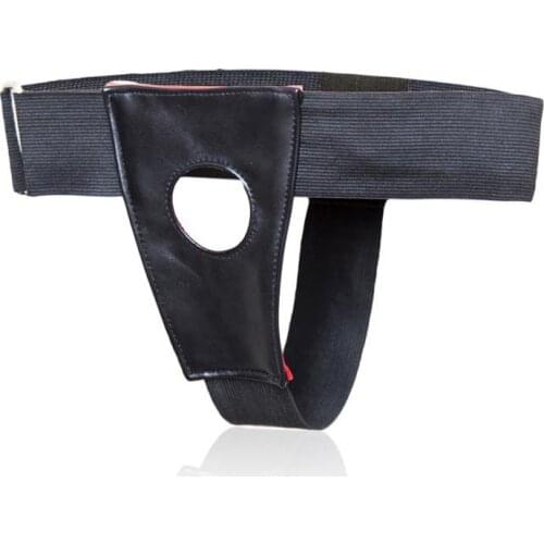 Women Sexy Lesbian Hole Panties Faux Leather Strap Harness Knickers Underpants with Nylon Strap Erotic Underwear Fetish Lingerie