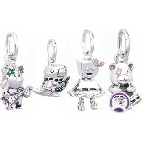 1PCS Punk Bella Dinosaur Band Is Suitable for Womens Own DIY Original Brand Bracelet Necklace GiftThe Charm of The New Metal