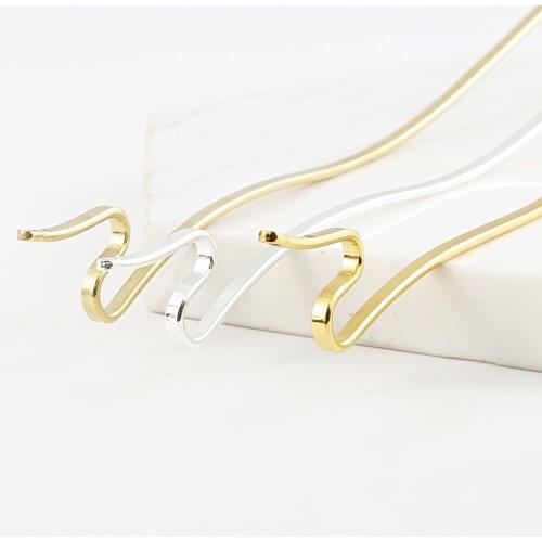 1pcs Vintage Alloy Gold/Copper/Silver Color Hair Sticks For DIY Handmade Hairpins Headwear Jewelry Findings Making Accessories