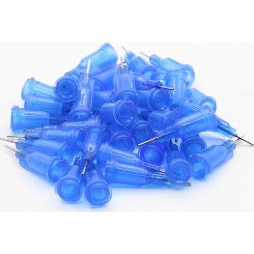 100Pc 22G length 23.5mm Precision passivated S.S. Dispense Tip with PP Safetylok hub, 0.5" Tubing Length glue dispenser needles