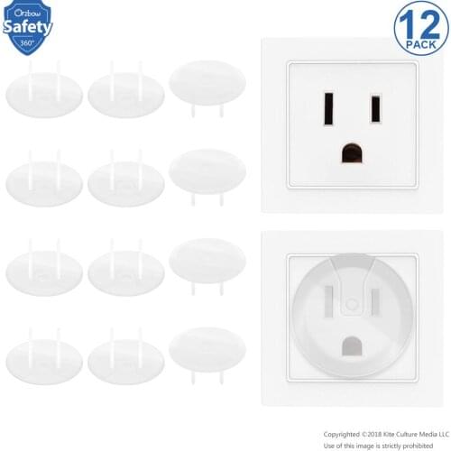 12 Pcs American Standard Baby Safety Electrical Outlet Protector Socket Cover Plugs Children Security Products