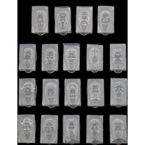 3D Carving Buddha Head Nail Art Silicone Mold New Year Lucky Charm God of Wealth Sun WuKong Gel Resin Casting Mold