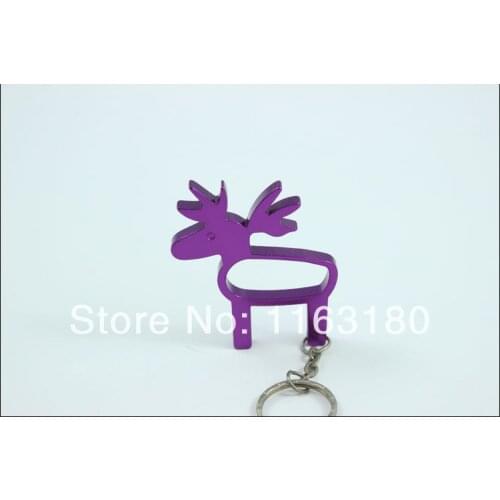 3600 pcs/lot Beer Bottle Opener deer shaped KeyChains Aluminum Alloy Can Open Tools Promotion Gift-Free Shipping