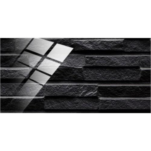 48 Sheet Self Adhesive Tile Stickers Peel and Stick Backsplash Black Wall Decals