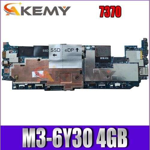 Akemy AAU30 LA-D312P for DELL Latitue 13 7370 Motherboard M3-6Y30 4GB Mainboard CN-02FF42 2FF42 100%Tested
